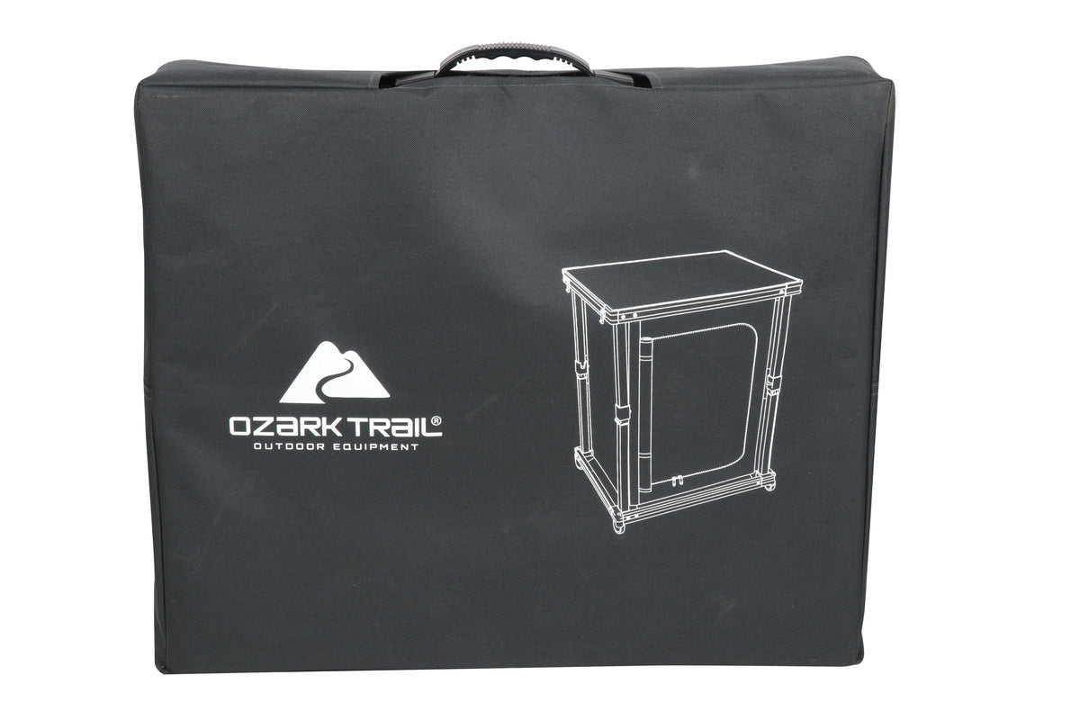 Ozark Trail Kitchen Organizer Hardtop Table, Gray, 23 x 20 x 31