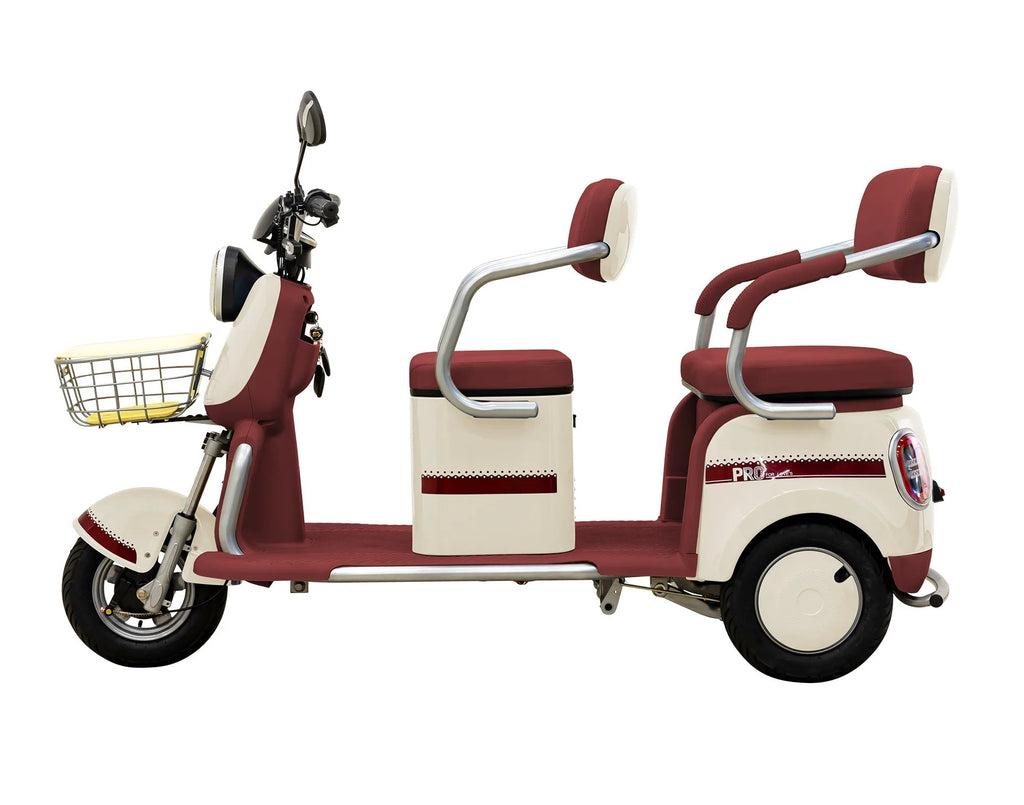 Massimo MGC E-Trike 3-Wheel Electric Cart 17 MPH, 2-Seater Adult Scooter Blue