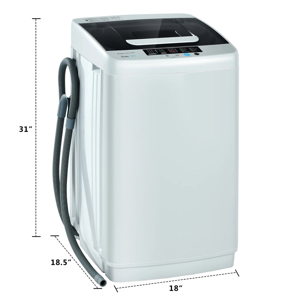 Costway Portable Full-Automatic Laundry Washing Machine 8.8lbs Spin Washer W/ Drain Pump