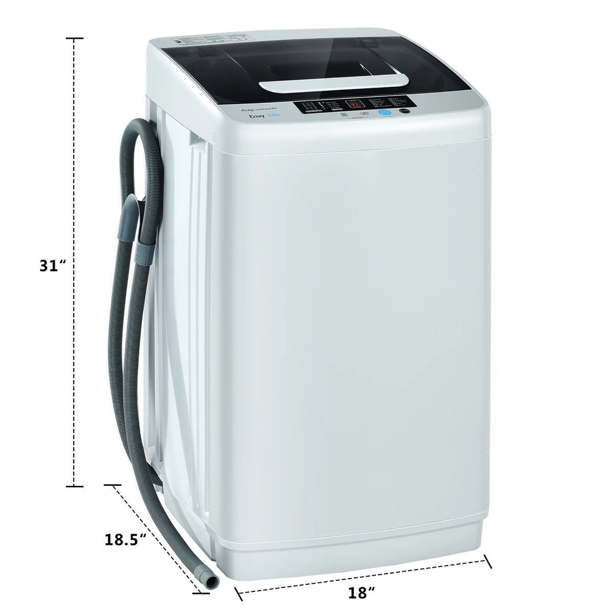 Costway Portable Full-Automatic Laundry Washing Machine 8.8lbs Spin Washer W/ Drain Pump