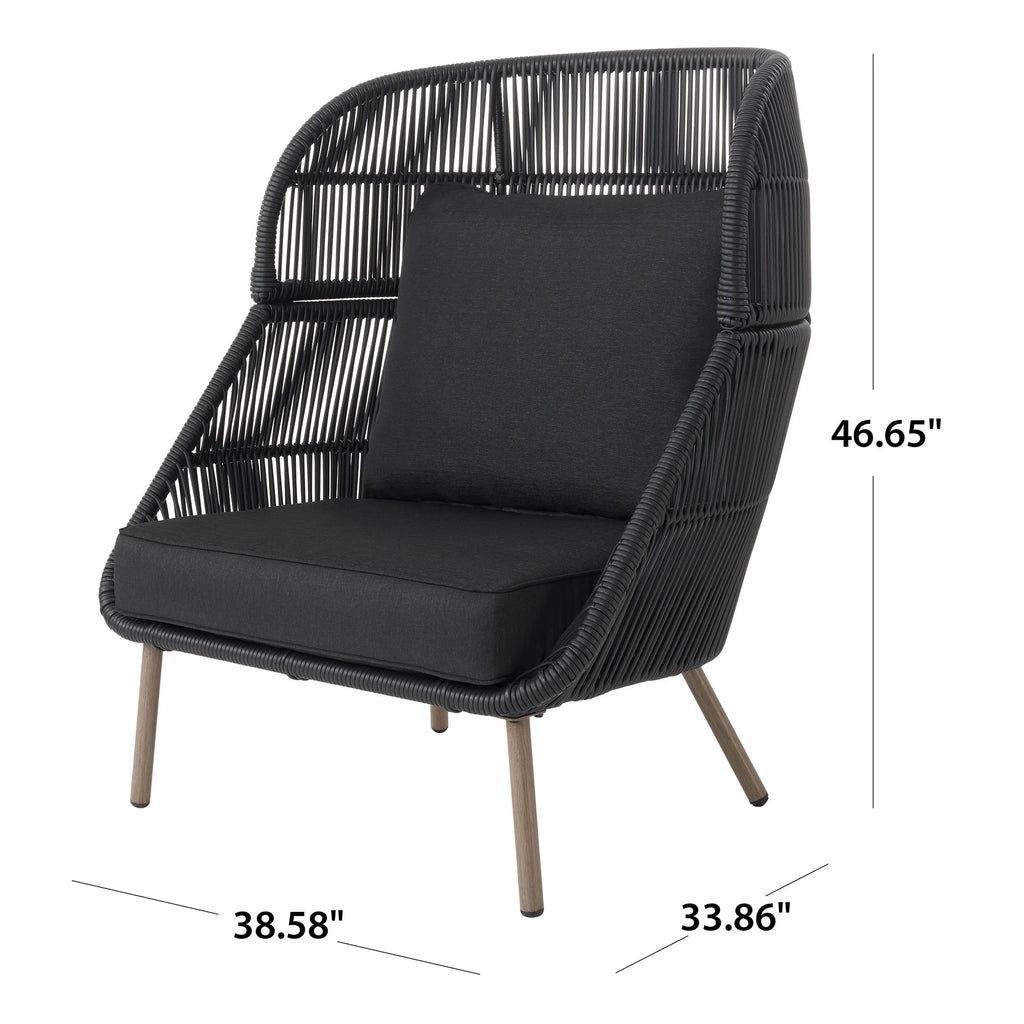 Better Homes & Gardens Tarren Wicker Outdoor Accent Chair with Cushions, Beige