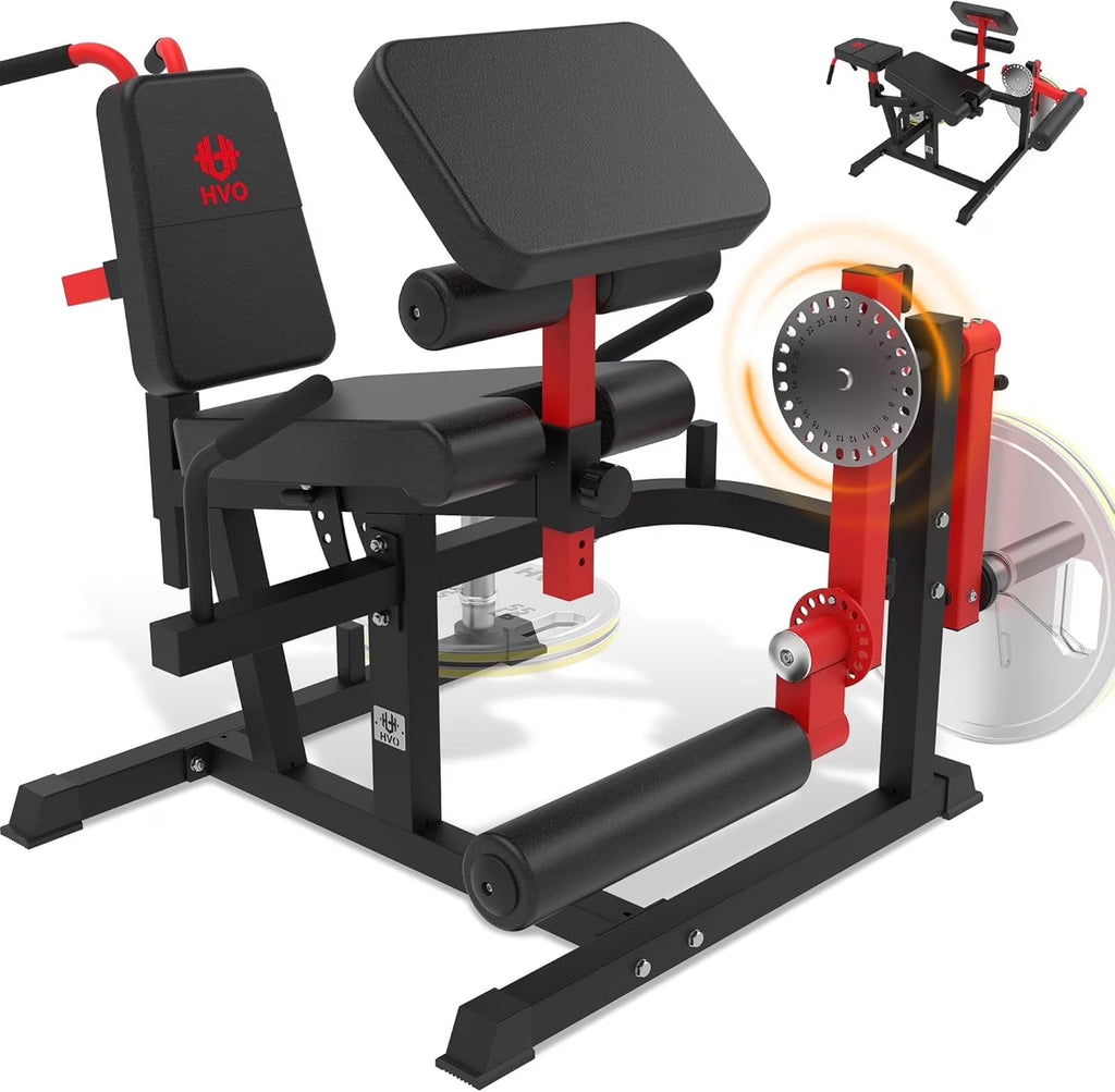 HVO Leg Extension and Curl Machine - Leg Extension Machines for Home Gym Leg Hamstring Workout Lying Seated Adjustable