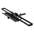 KFFKFF Steel Motorcycle Hitch Carrier, 600 LBS Capacity, Includes Ramp, Ratchet Straps & Stabilizer, Fits 2" Hitch Receivers on Cars & Trucks