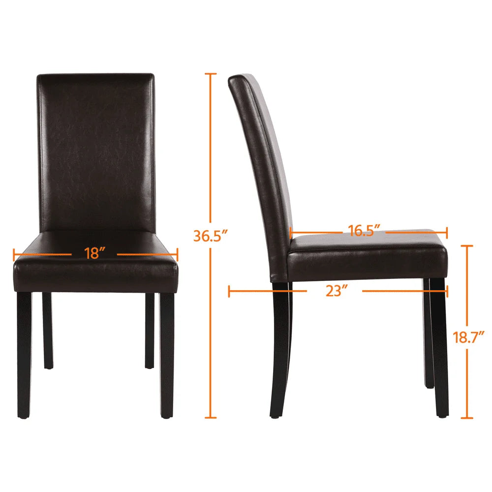 Topeakmart Dining Chair, Set of 4, Brown