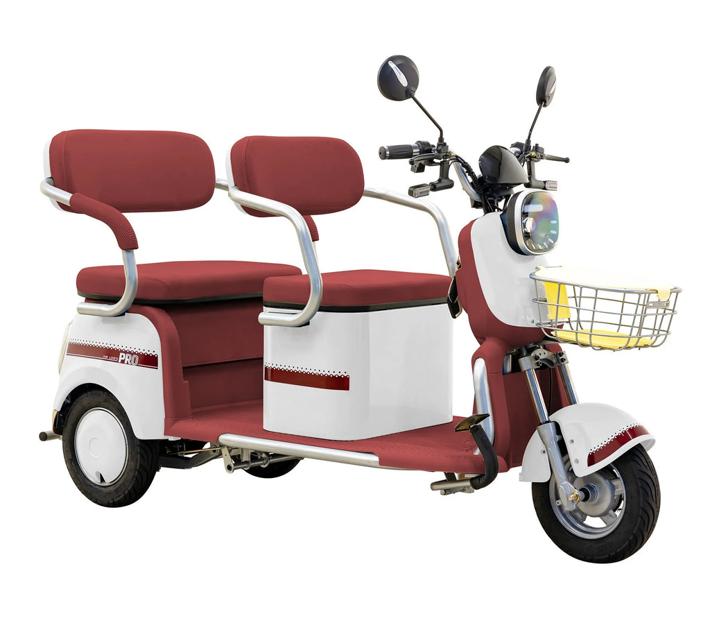 Massimo MGC E-Trike 3-Wheel Electric Cart 17 MPH, 2-Seater Adult Scooter Blue