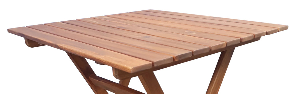Mainstays Outdoor Patio 3-Piece Wood Bistro Set, Natural Color
