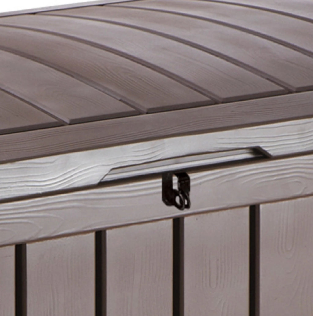 Keter Glenwood Outdoor 101 Gallon Plastic Deck Box, Brown