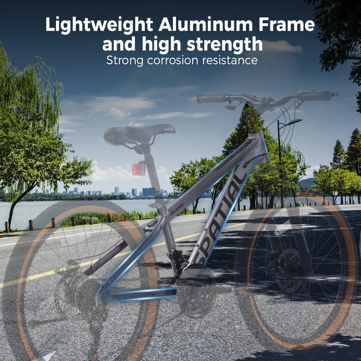 SPATIAL 24/26/27.5/29 inch Mountain Bike,8/21 Speed Lightweight Aluminum Magensium Frame Mountain Bicycle,Fits Men Women Teenagers Adult Disc Brake MTB Bicycle