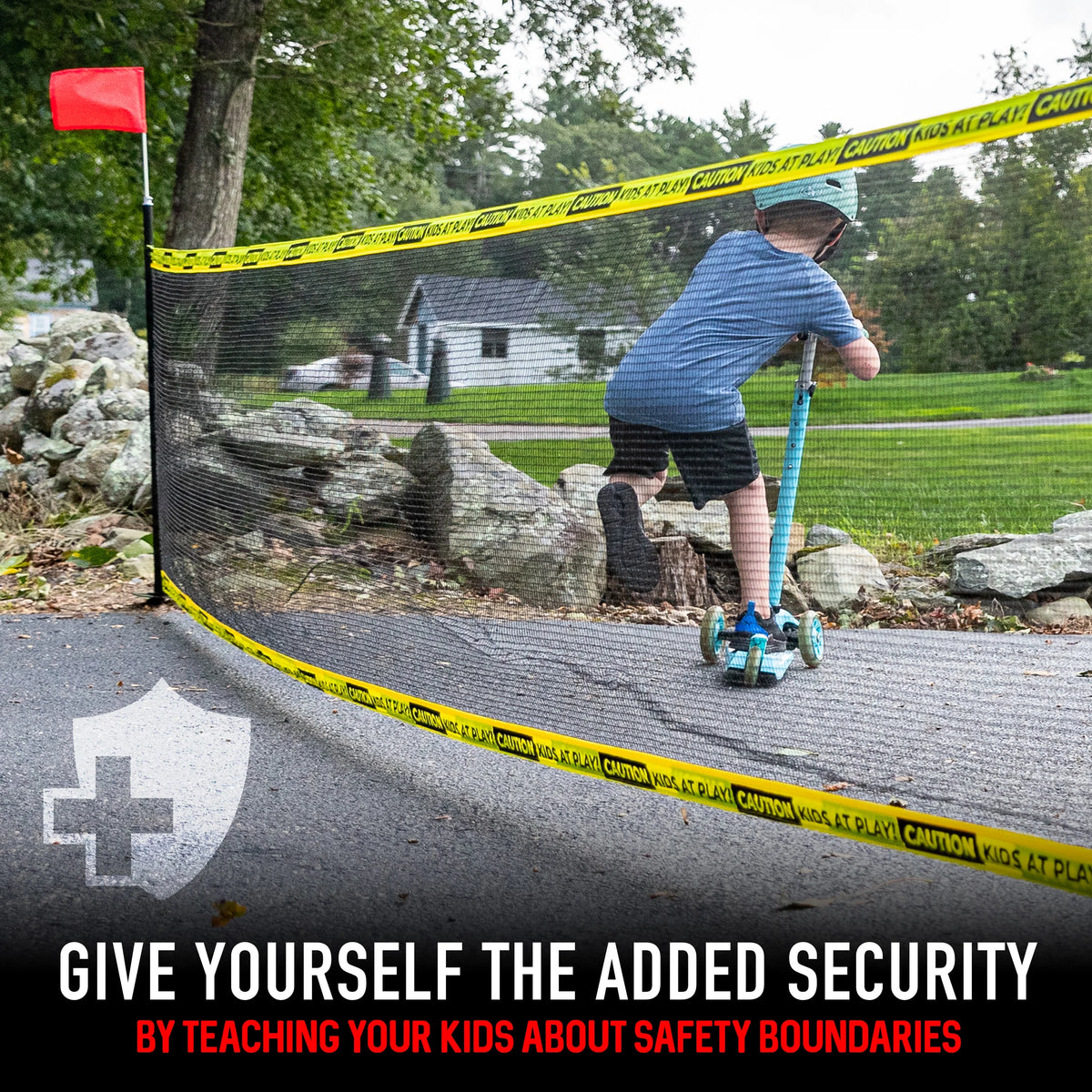 Franklin Sports Retractable Driveway Barrier Visual Safety Barrier