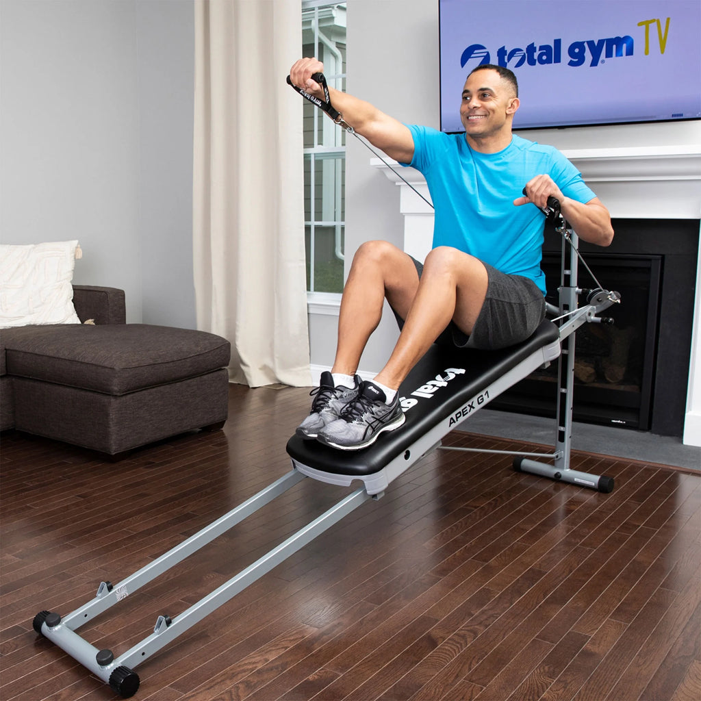 Total Gym APEX G5 Home Fitness Incline Weight Trainer Equipment w/ 10 Resistance Levels