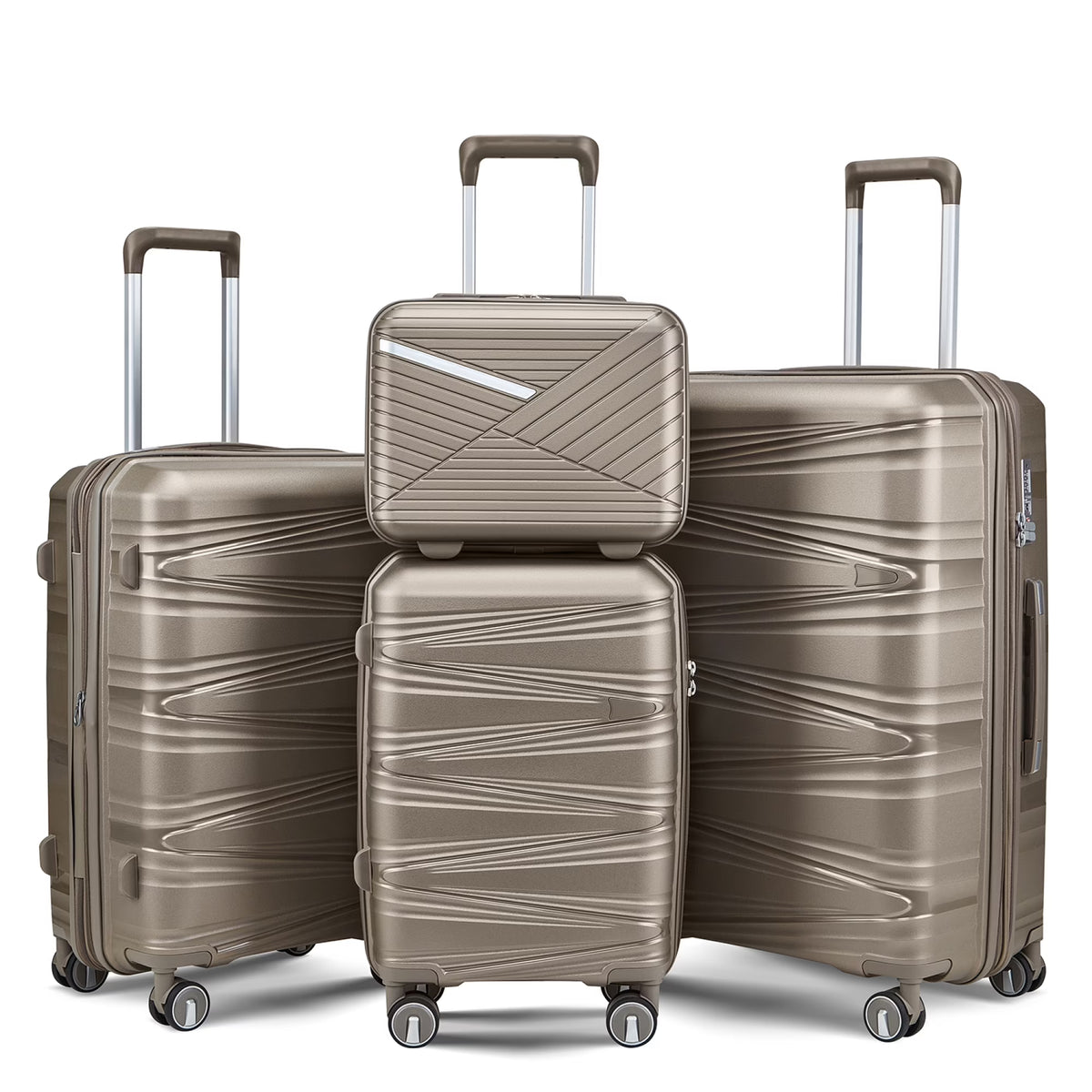 Luggage 4 Piece Sets(14/20/24/28), Hard Shell Lightweight TSA Lock Carry on Expandable Suitcase with Spinner Wheels