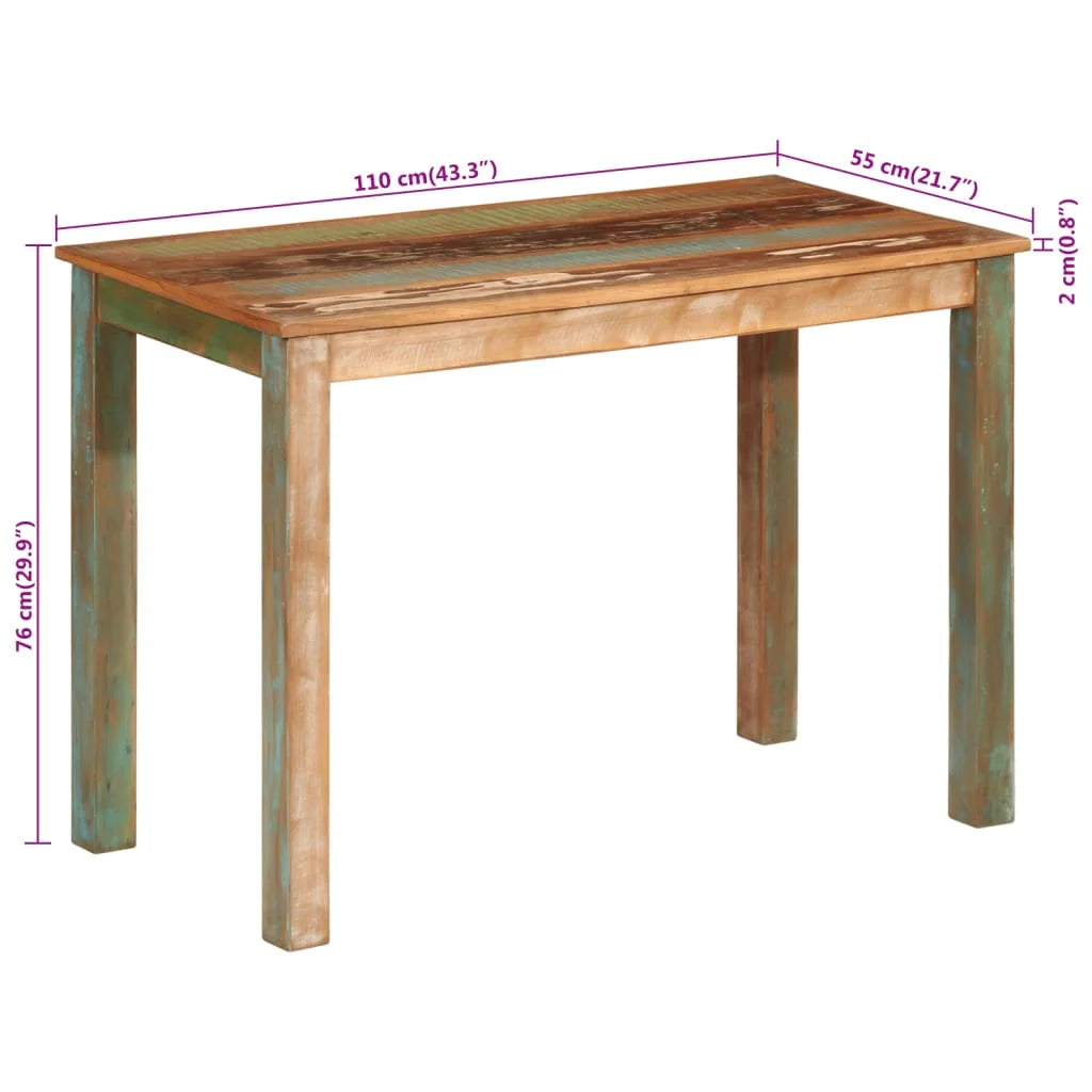 vidaXL Dining Table Kitchen Table Home Dining Room Table Solid Reclaimed Wood