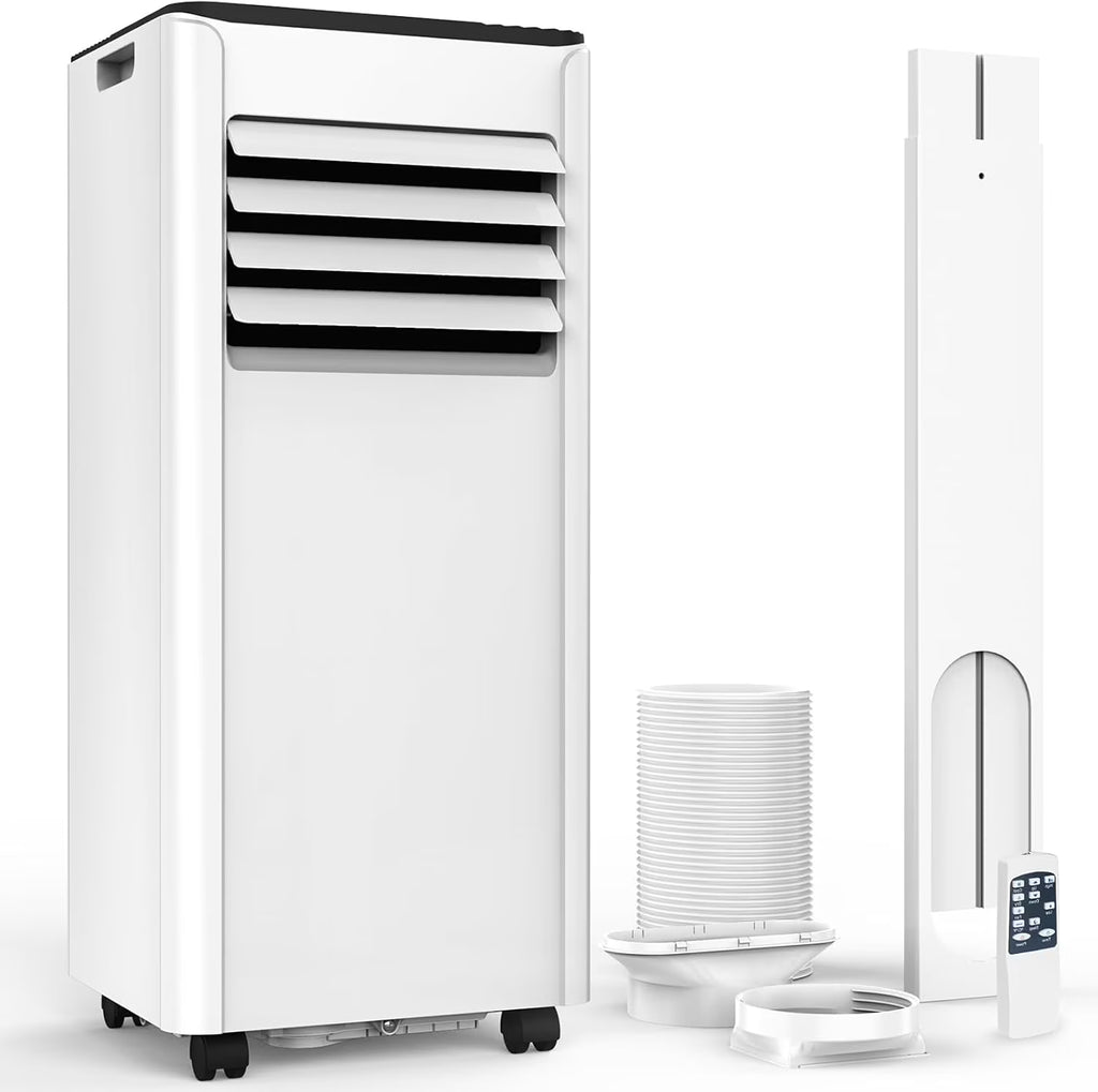 Portable Air Conditioners with cooling/dehumidification/fan/sleep mode,4-IN-1 Portable AC with 24H Timer & Remote Control & Window Kit,8000 BTU