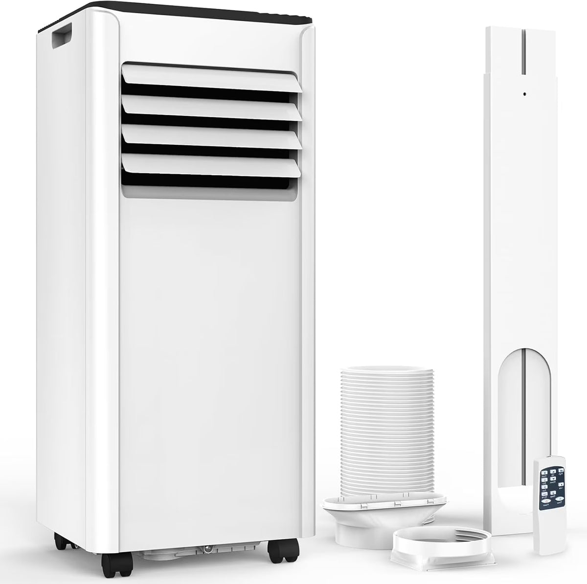 Portable Air Conditioners with cooling/dehumidification/fan/sleep mode,4-IN-1 Portable AC with 24H Timer & Remote Control & Window Kit,8000 BTU