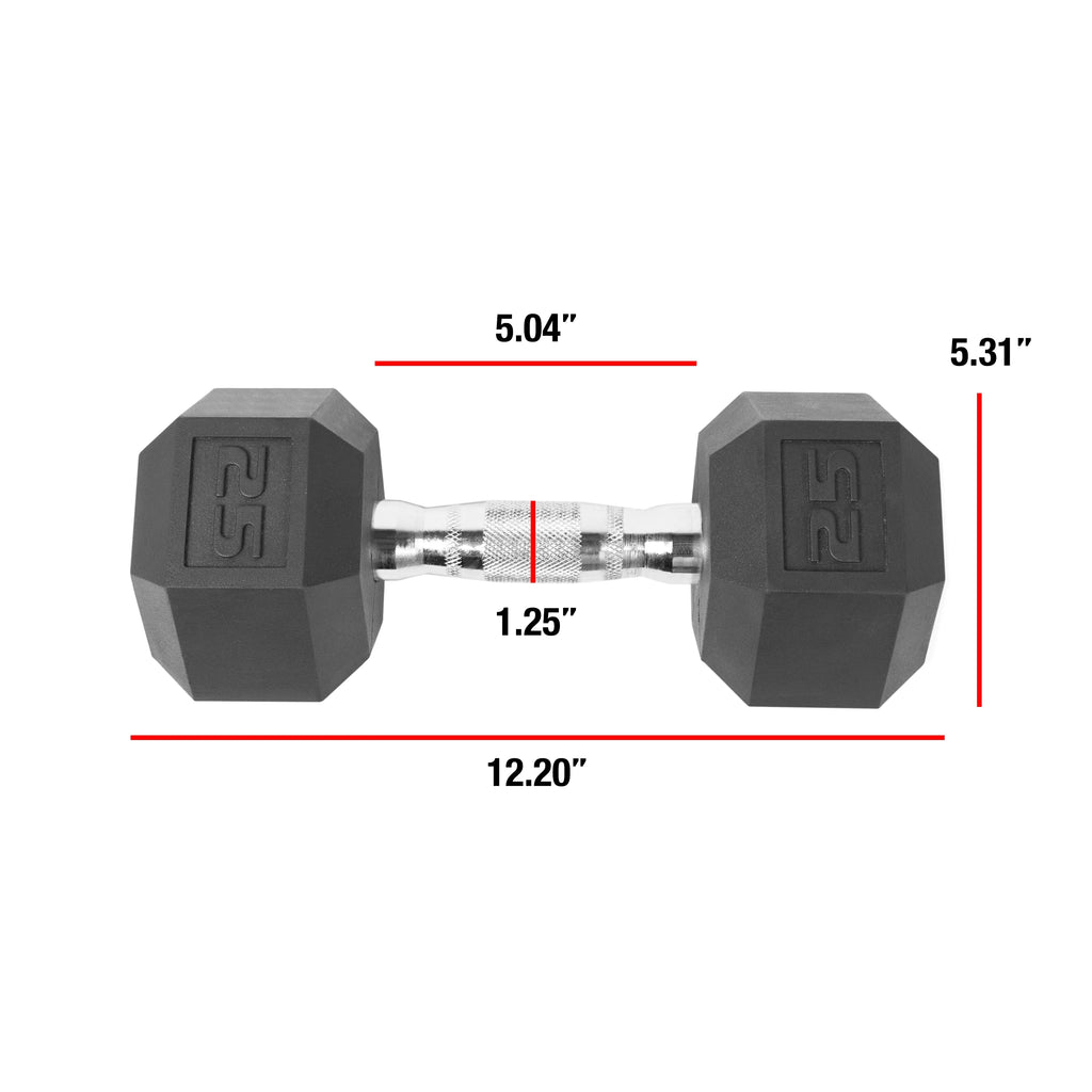 CAP 150lb Rubber Hex Dumbbell Set