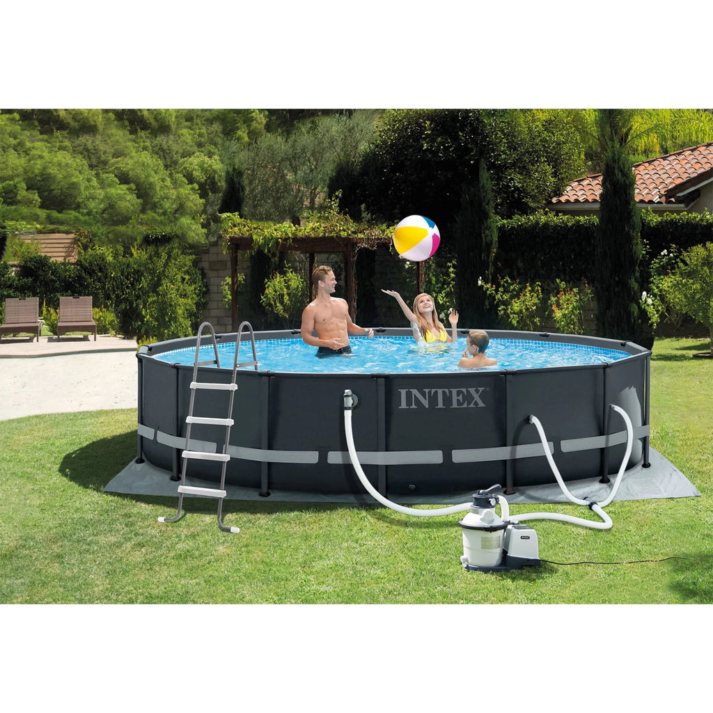 Intex Ultra XTR Frame 14'x42" Round Above Ground Outdoor Swimming Pool Set