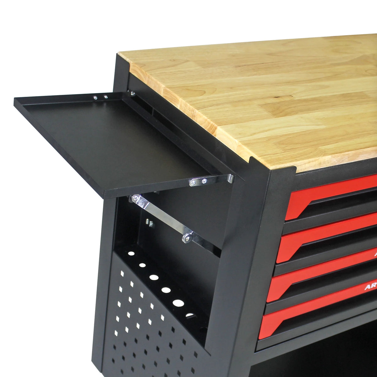 ARTMAN 4-Drawer Tool Cart with Wheels and Drawers ,Wood Top Tool Box Cart for Workshop Warehouse Garage
