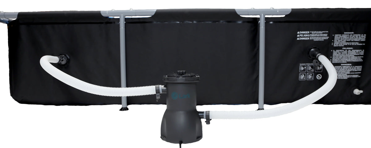 Lark 7' x 24" Square Metal Frame Splash Pool with 530 gallon Filtration Pump