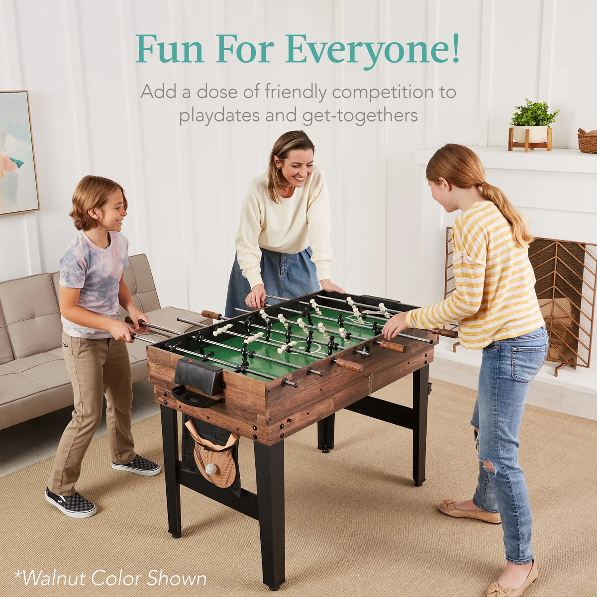 Best Choice Products 13-in-1 Combo Game Table Set w/ Ping Pong, Foosball, Basketball, Hockey, Archery - Natural