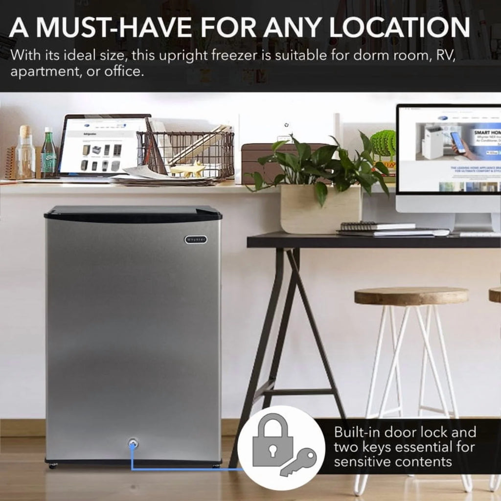 Whynter 3.0 cu. ft. Energy Star Upright Freezer with Lock Stainless Steel (Cuf-301SS)