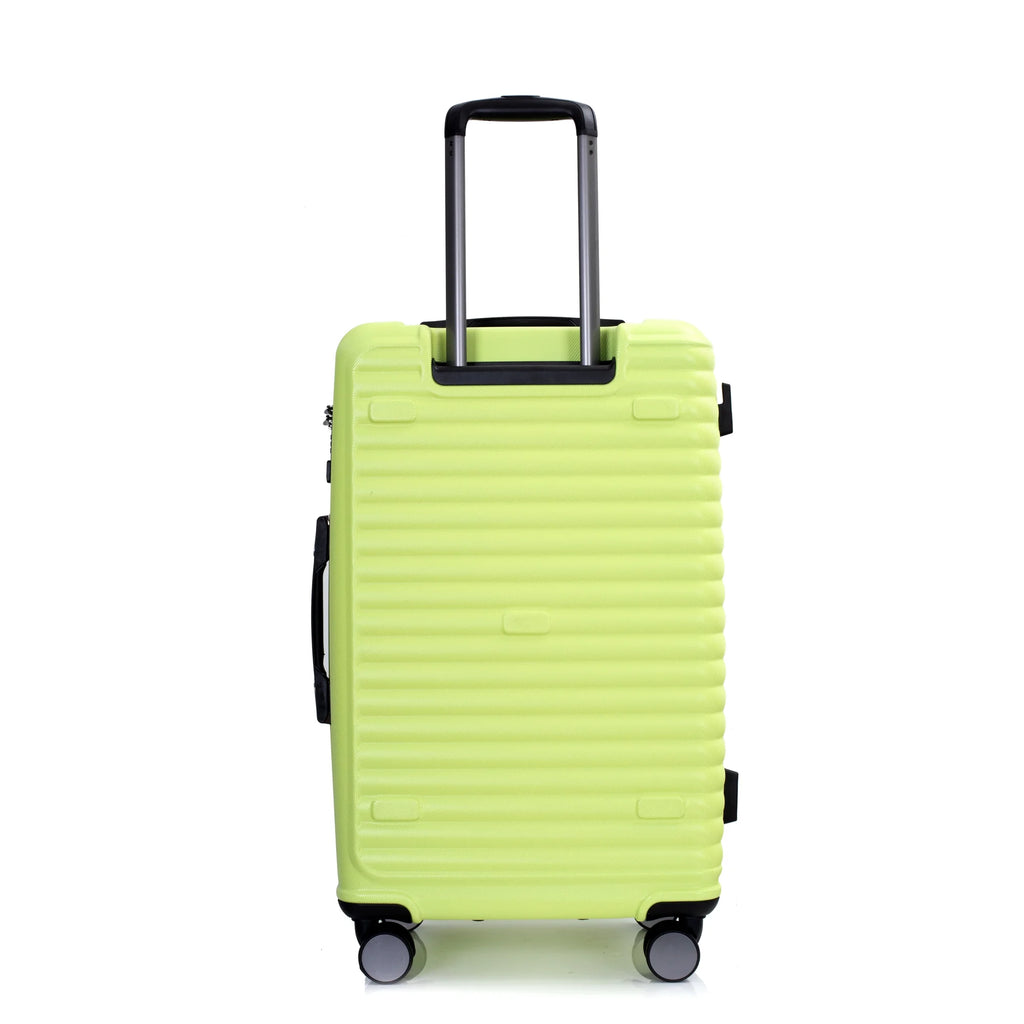 PAPROOS 3-Piece Luggage Set (20''/24''/28''), Hardshell Lightweight Suitcase with USB Port and Side Hooks, Travel Luggage with TSA-Lock, Hardside Rolling Luggage for School, Travel, Pink