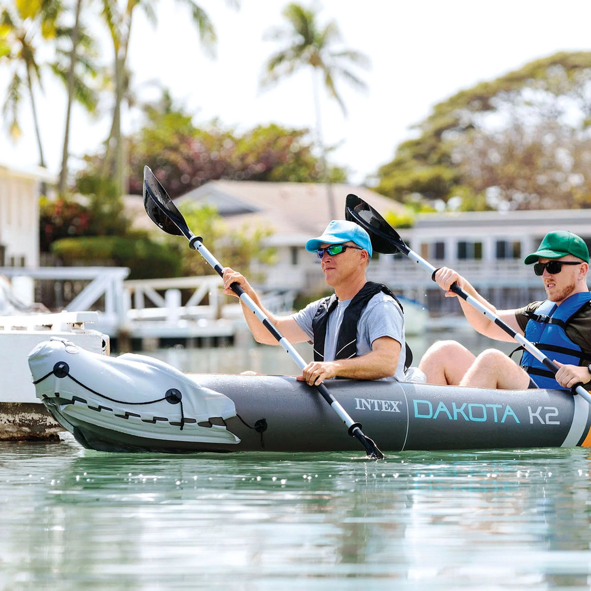 Intex Dakota K2 2 Person Inflatable Kayak & Accessory Kit w/Oars & Pump