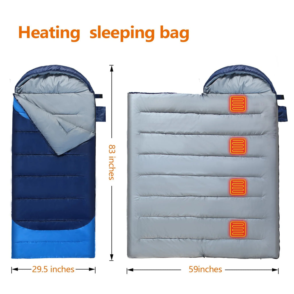 Heated Sleeping Bag Waterproof Lightweight Sleeping Bag for Camping Backpacking
