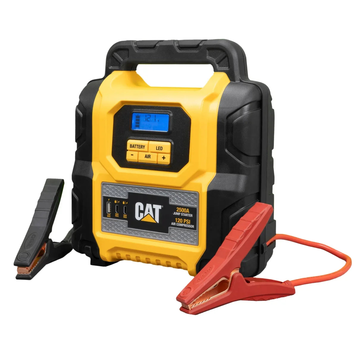 Cat Power Station with  2500 Amp Lithium Jump Starter and Air Compressor, Tire Compressor, and Power Inverter, CLJ25C