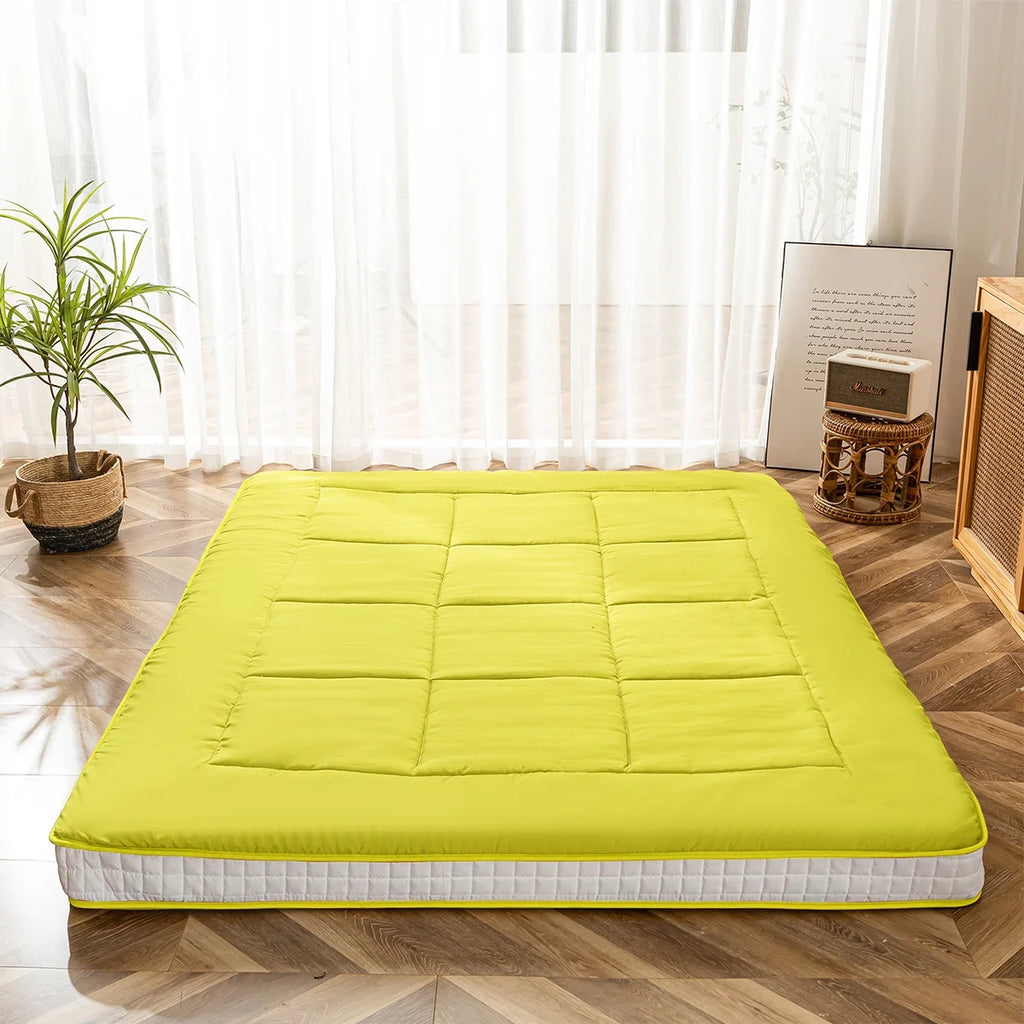 Futon Mattress, Padded Japanese Floor Mattress Quilted Bed Mattress Topper, Extra Thick Folding Sleeping Pad, Dark Grey, Twin