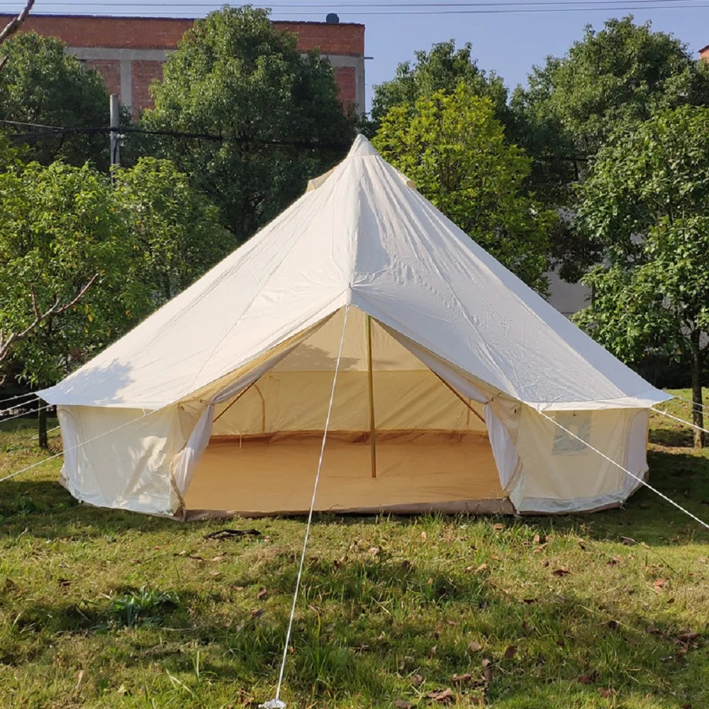 Been Younger Luxury New Oxford Fabric Glamping Tent 5M/16.4ft Waterproof Bell Tent for Outdoor Camping