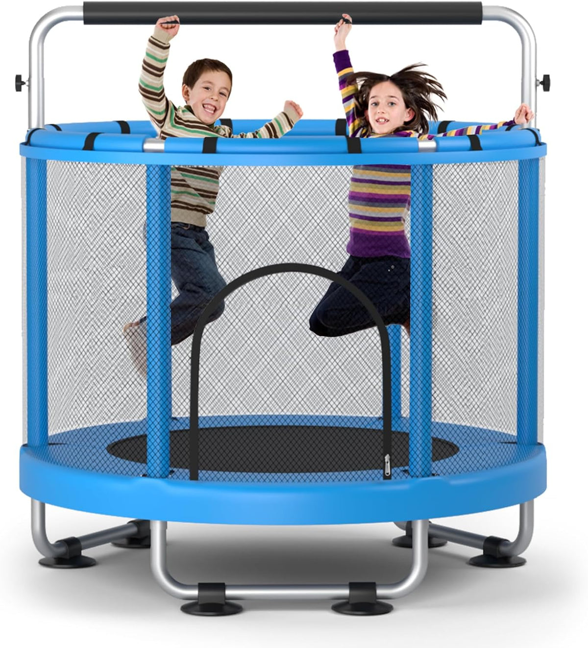 ZCMHAXJ Trampoline for Kids with Adjustable Gymnastics Bar&7 Toys