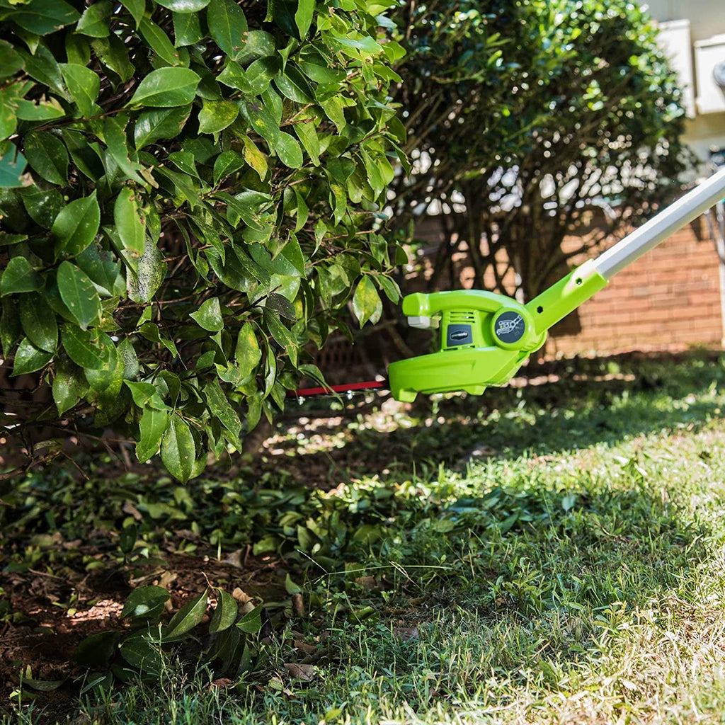 Greenworks 40V 20" Battery Powered Pole Saw with Hedge Trimmer Attachment + 2.0 Ah Battery and Charger