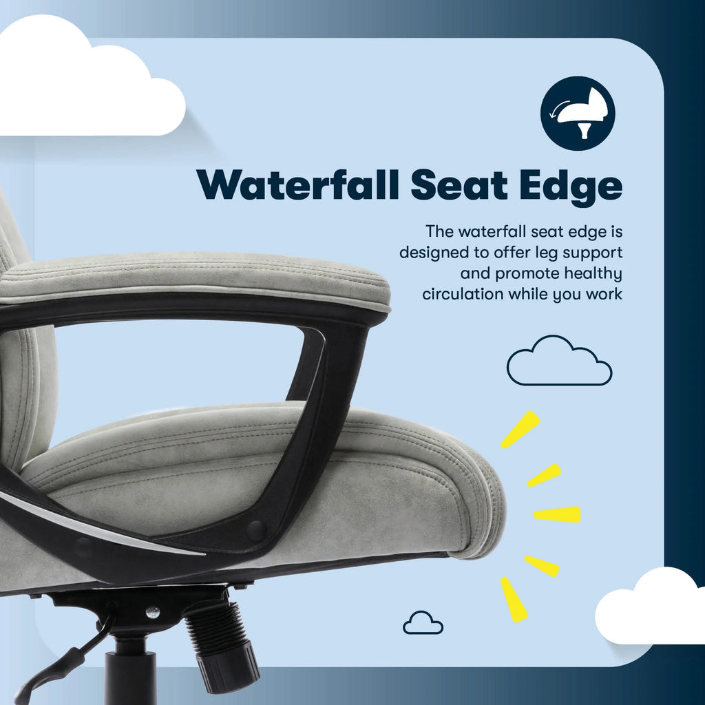 Serta Comfort Eco Office Ergonomic Computer Chair Lumber Support Black