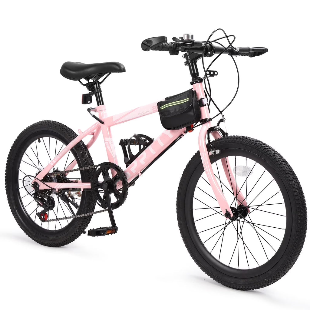 SPPTTY 20-24 inch Bike,6-Speed Mountain Bike for Men Women Boys Girls,Comfort Saddle,Blue
