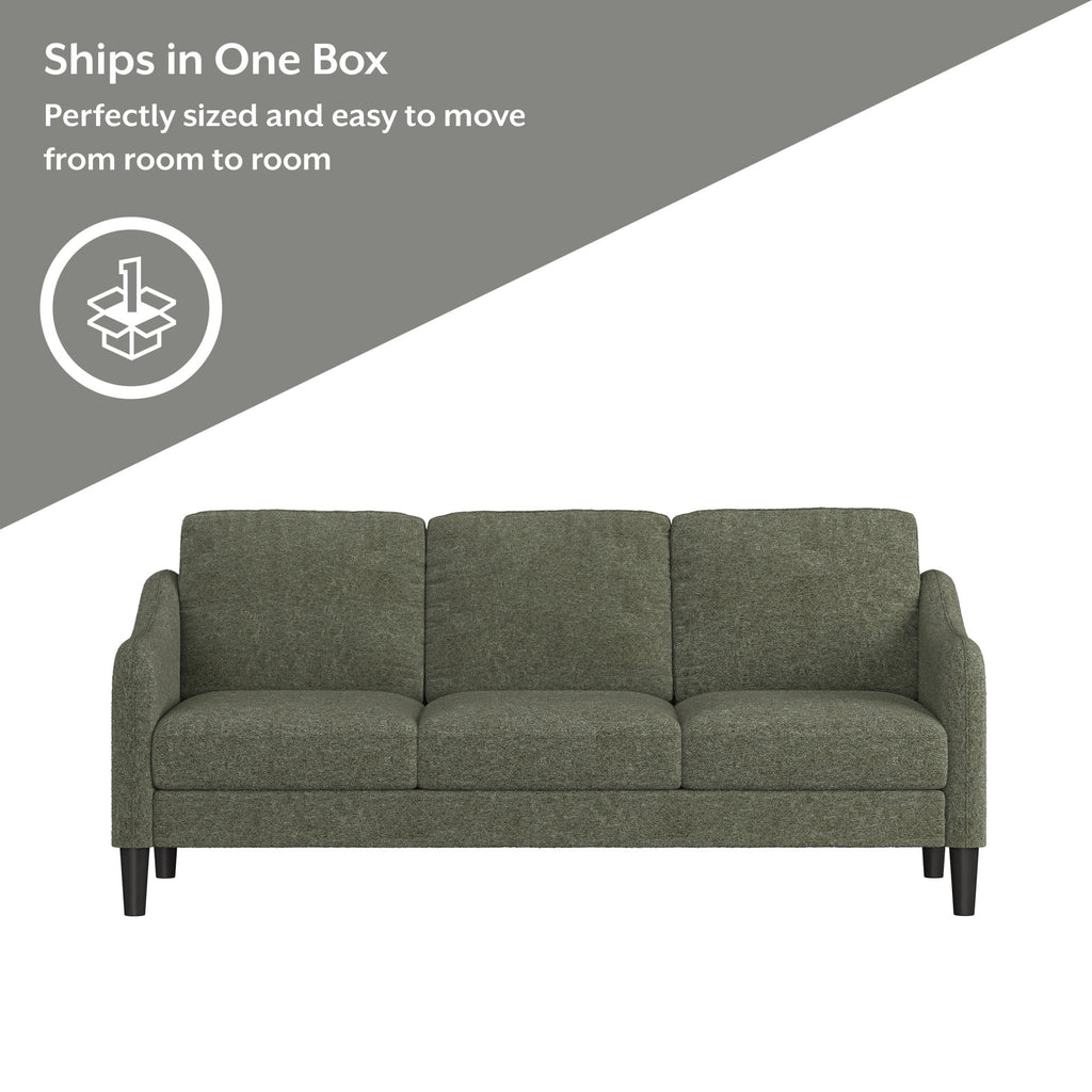 Mainstays Westley Swoop Arm Sofa, Burnt Orange