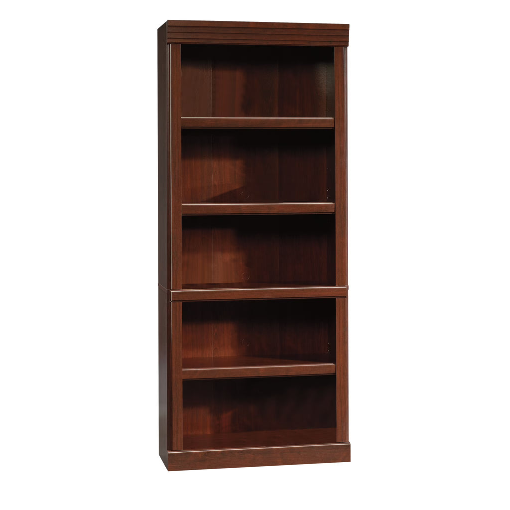 Sauder Heritage Hill 72" H 5-Shelf Bookcase, Classic Cherry Finish