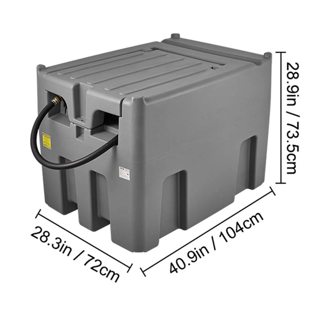 VEVOR Portable Diesel Tank, 116 Gallon Capacity & 10 GPM Flow Rate, Diesel Fuel Tank with 12V Electric Transfer Pump and 13.1ft Rubber Hose, PE Diesel Transfer Tank for Easy Fuel Transportation, Red