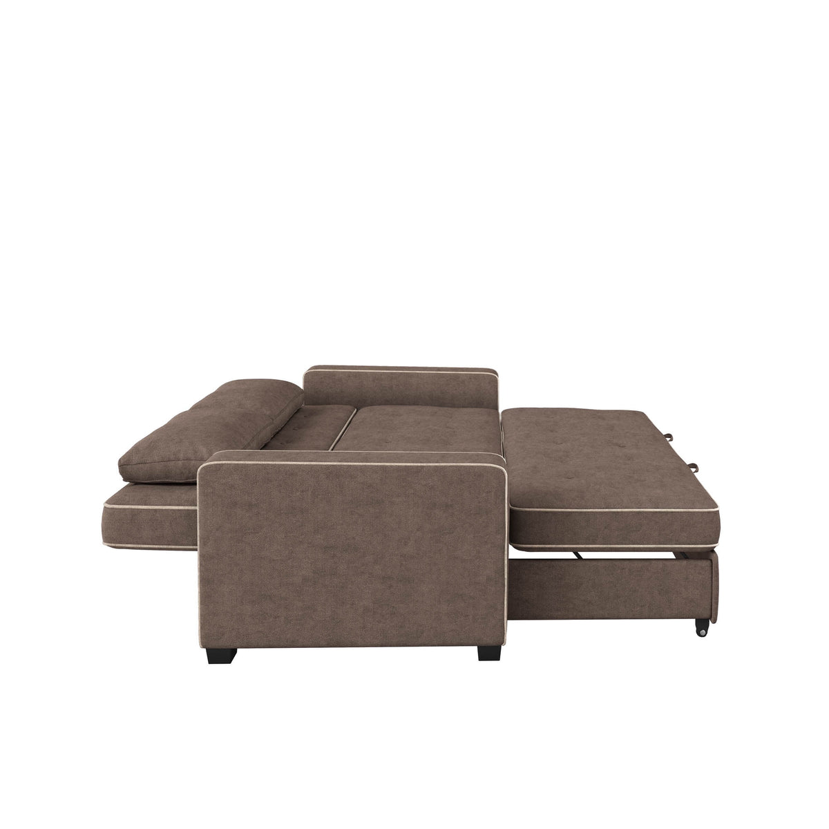 Serta Dream Convertibles Monroe Modern Polyester Convertible Queen Sofa Bed with Pillows Grey