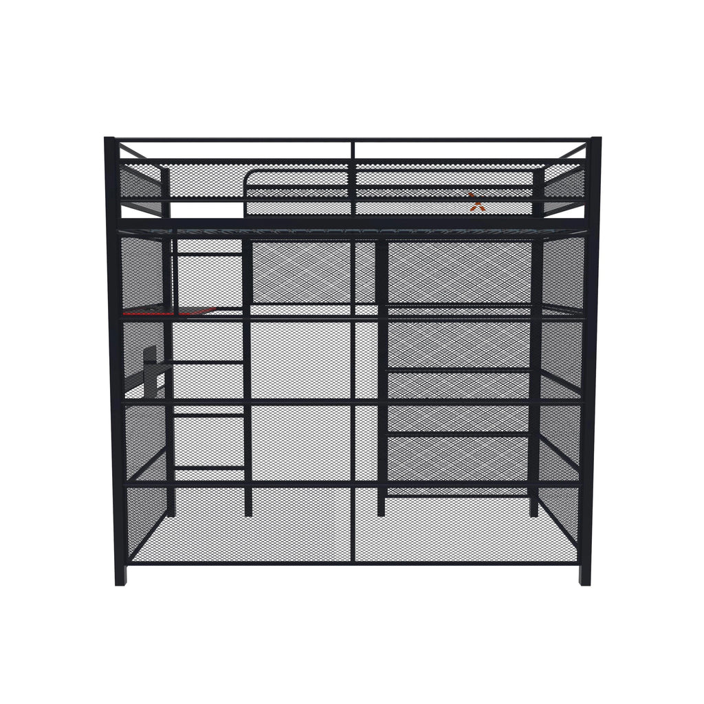 X Rocker Gaming Den Bunk Bed with VESA TV Mount, Twin, Black, Teen, Children