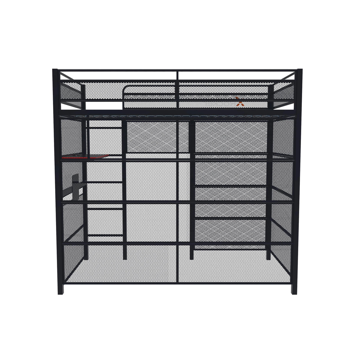 X Rocker Gaming Den Bunk Bed with VESA TV Mount, Twin, Black, Teen, Children