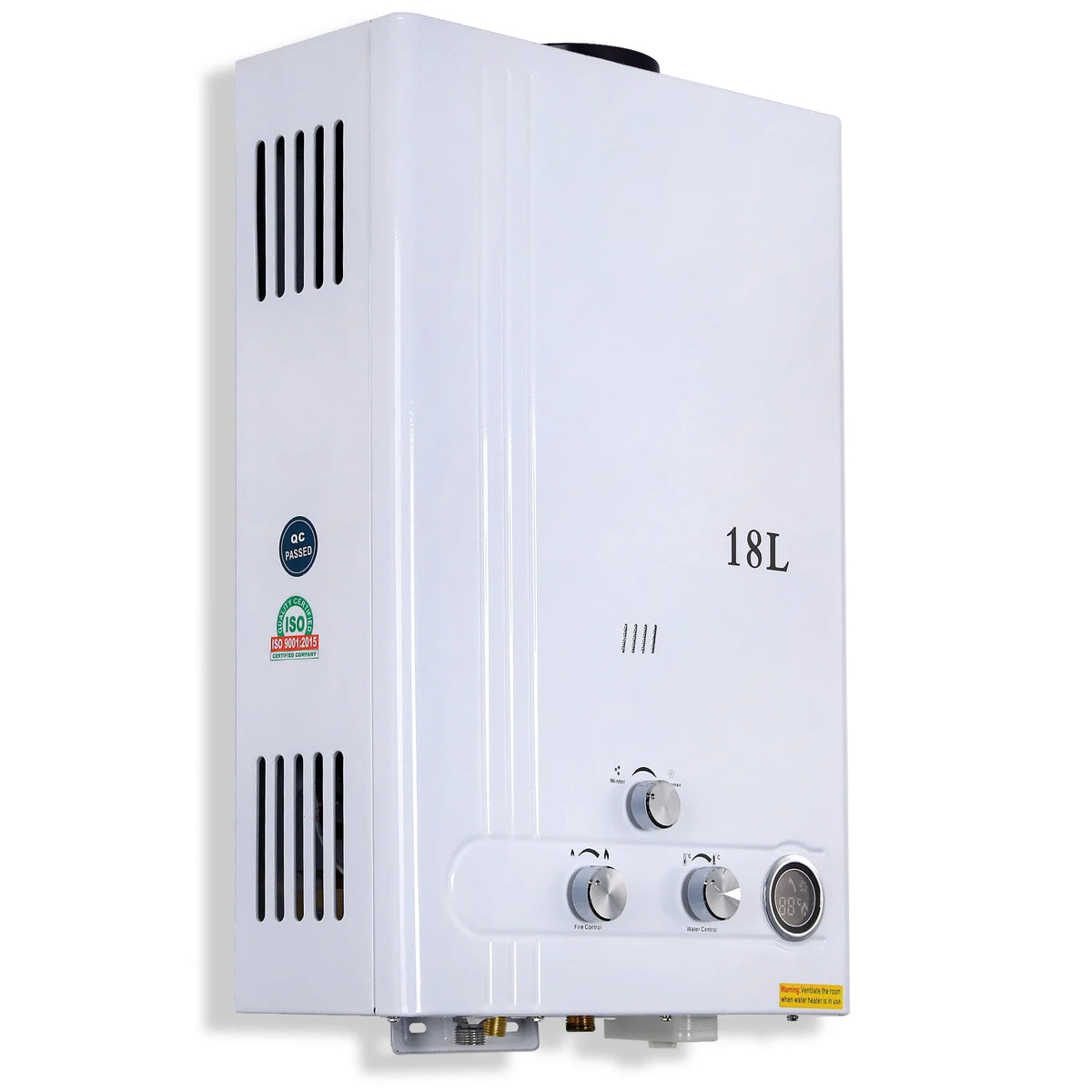 TCFUNDY 4.8 GPM 18L Tankless Water Heater LPG Liquid Propane Gas Instant Hot Boiler with Digital Display