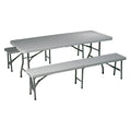 Office Star Products 3 Piece Folding Table and Bench Set