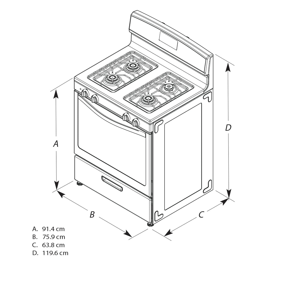 Amana? Brand New Model - AER6303MMS 30-inch Electric Range with 4.8 Cu ft oven. - assembled product Depth: 27.5 - assembled product height: 46.08 - assembled product Width: 30