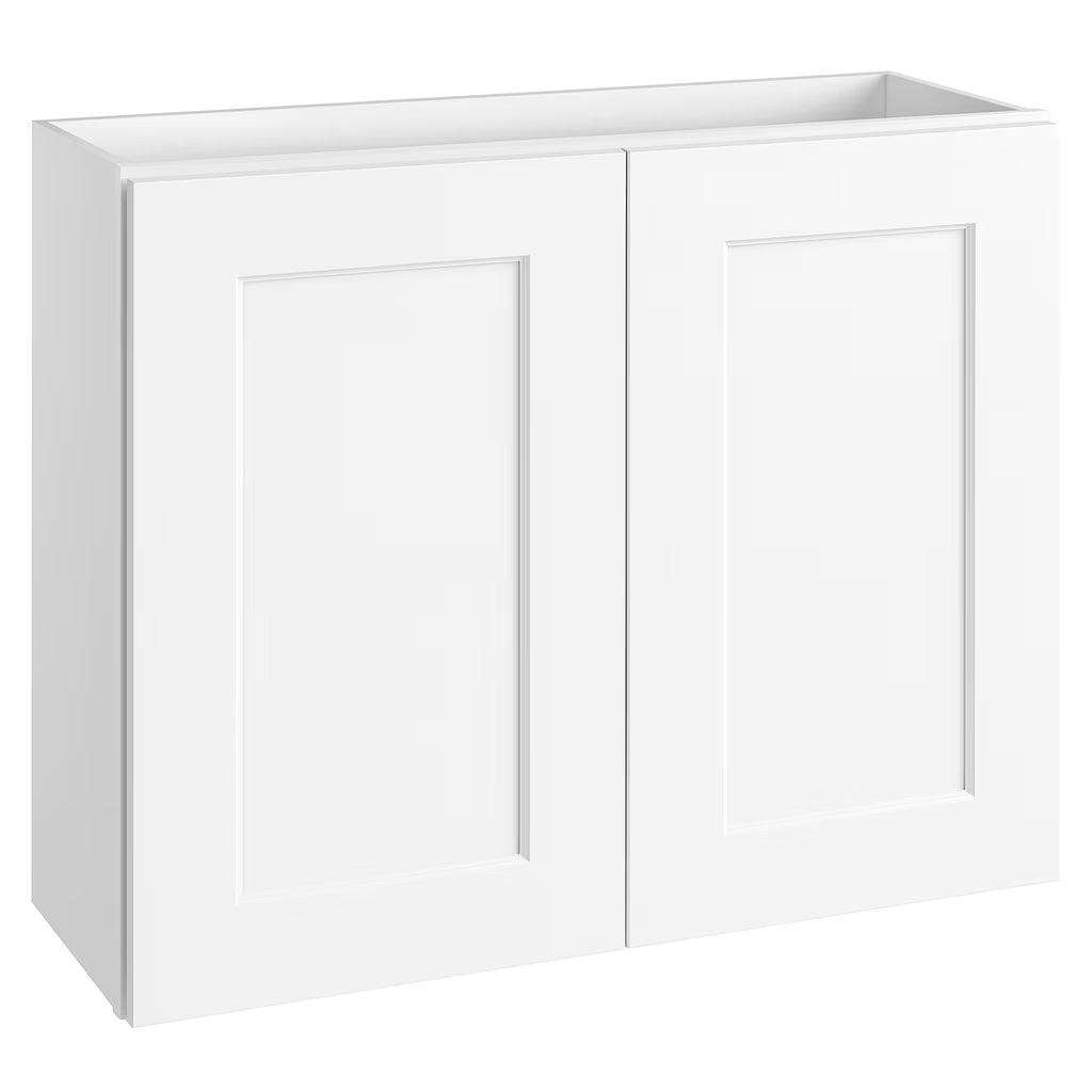 Design House Brookings Solid Wood Shaker Style Ready to Assemble Wall Kitchen Cabinet (30 x 12 x 24), Sherwin Williams? White