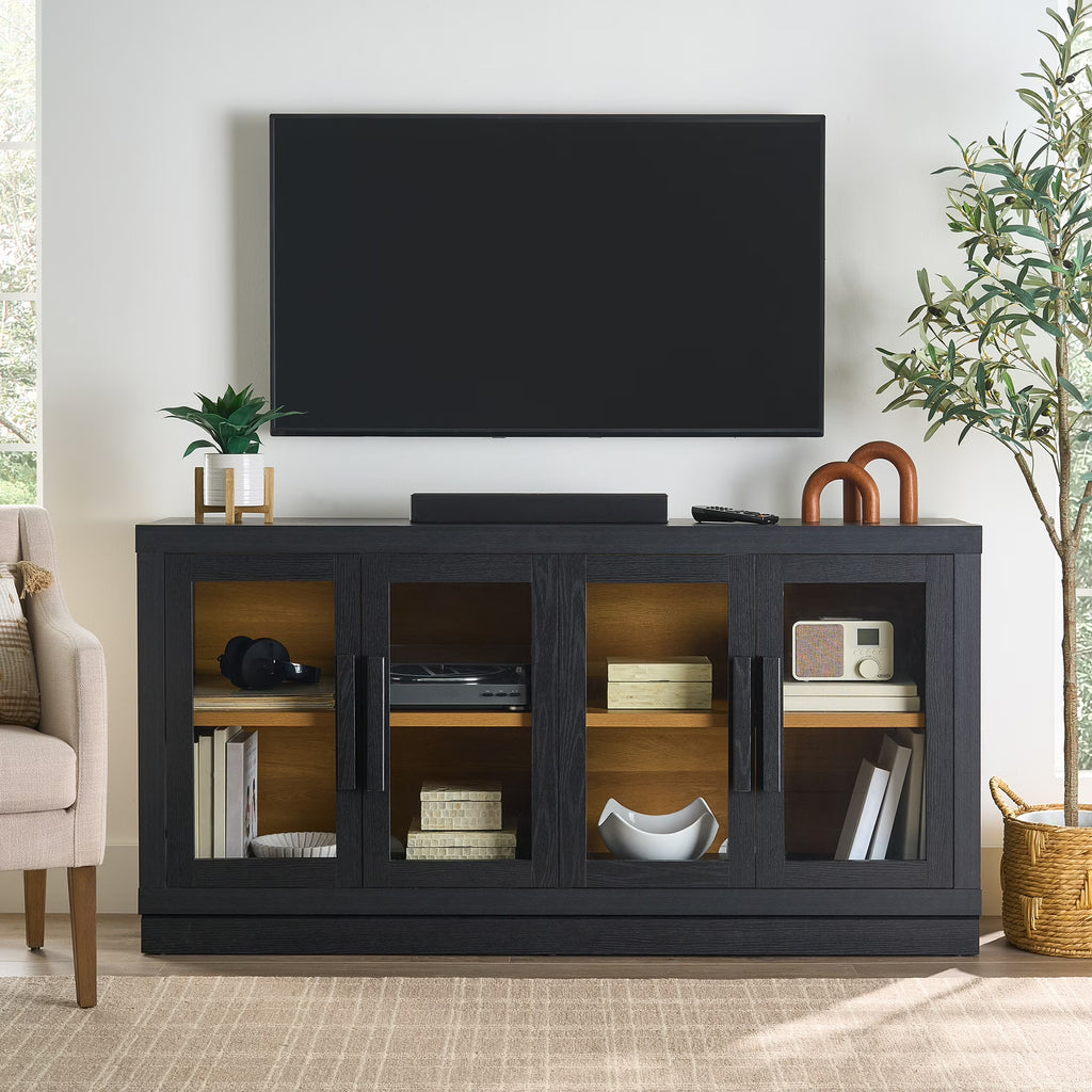 Better Homes & Gardens Ezra TV Stand for TV's up to 70", Light Honey finish