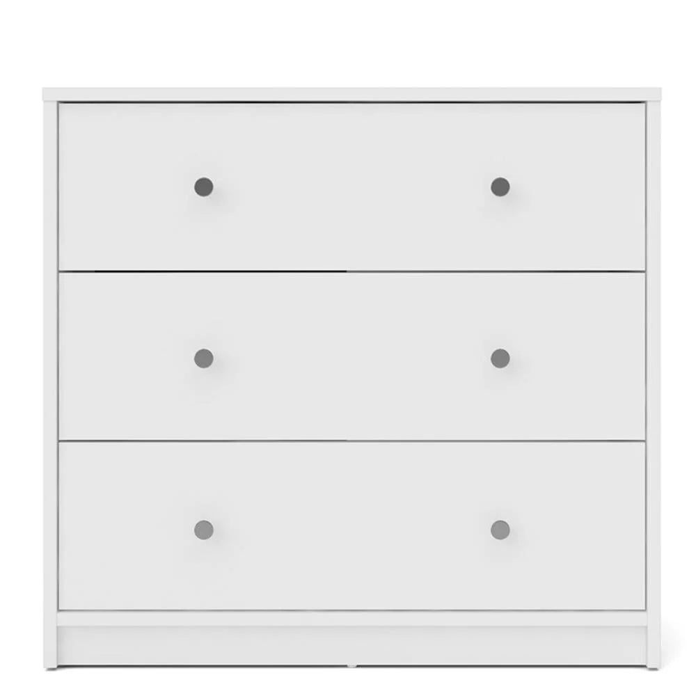 Pemberly Row 4 Pieces Set of Modern Wood Bedroom Furniture in White Finish