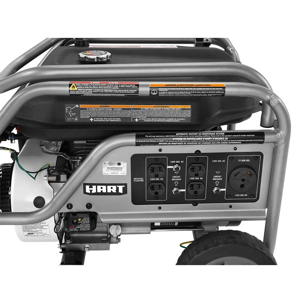 Hart 3600W UL Generator with CO Protection & Auto Shutdown