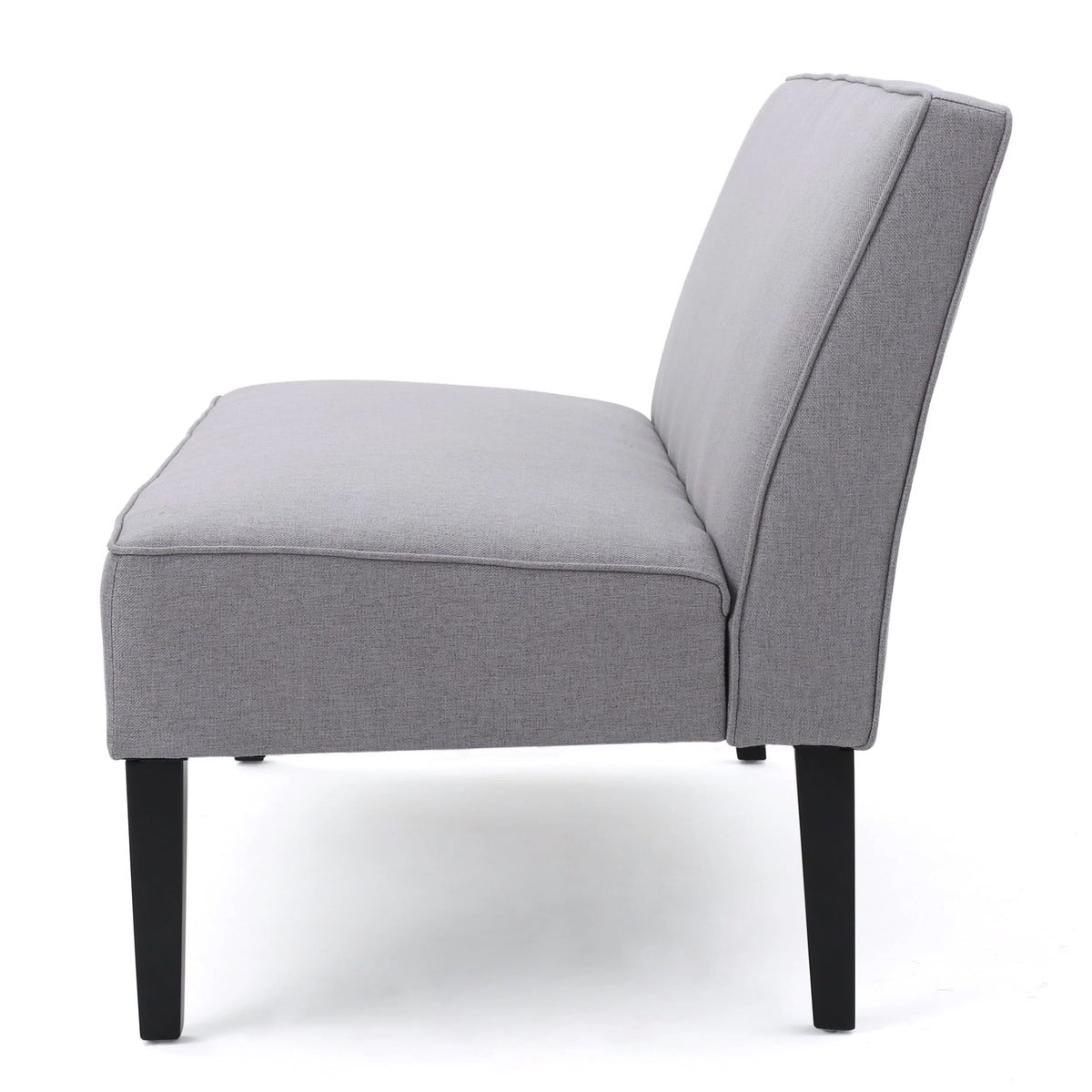 Noble House Desmond Fabric Love Seat,Light Gray