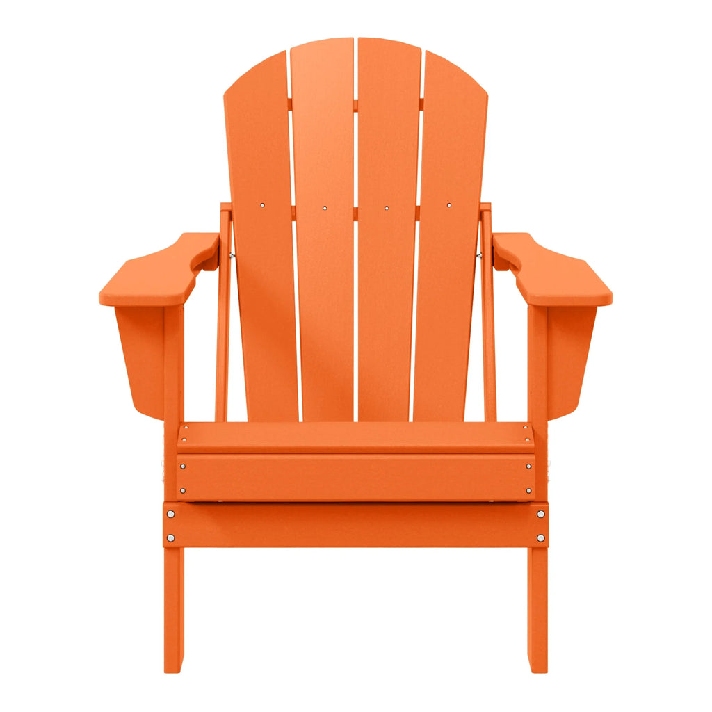 Westintrends Outdoor Folding HDPE Adirondack Chair, Patio Seat, Weather Resistant, Dark Brown