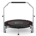 BCAN 40" Foldable Trampoline, Fitness Rebounder with Adjustable Foam Handle, Exercise Trampoline for Adults/kids Indoor/Garden Workout Max Load 330lbs